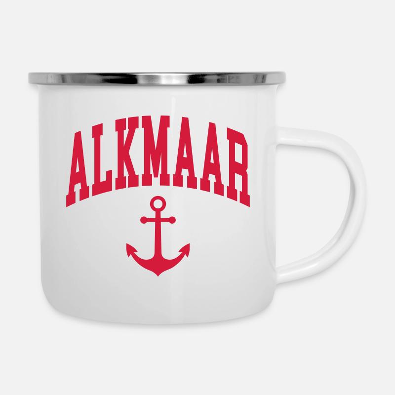 Alkmaar - Emaille-Tasse - Weiß