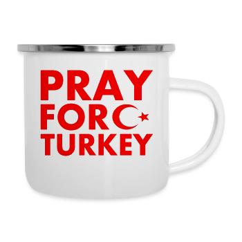 Pray for turkey - Camper Mug - white - Right