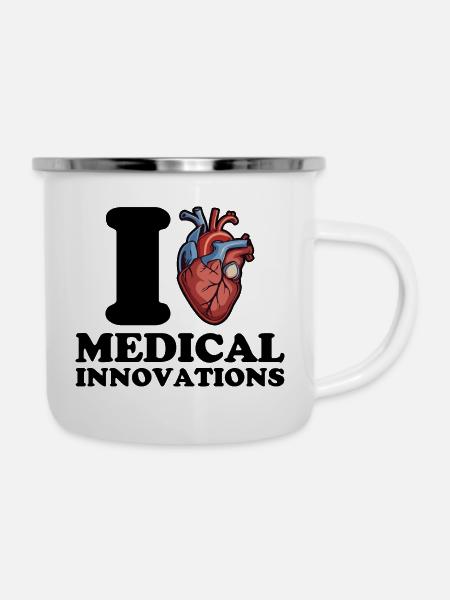 Ich liebe medizinische Innovationen - Emaille-Tasse - Weiß
