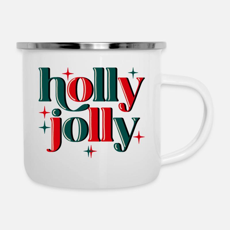 Holly Jolly Xmas - Camper Mug - white