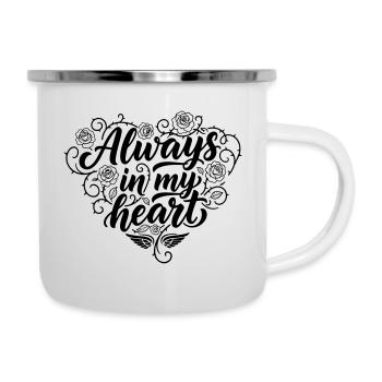 Tattoo Calligraphy Design You are my peace  - Emaille-Tasse - Weiß - Rechts