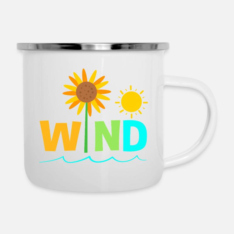 Windrad Windenergie Windkraft - Emaille-Tasse - Weiß