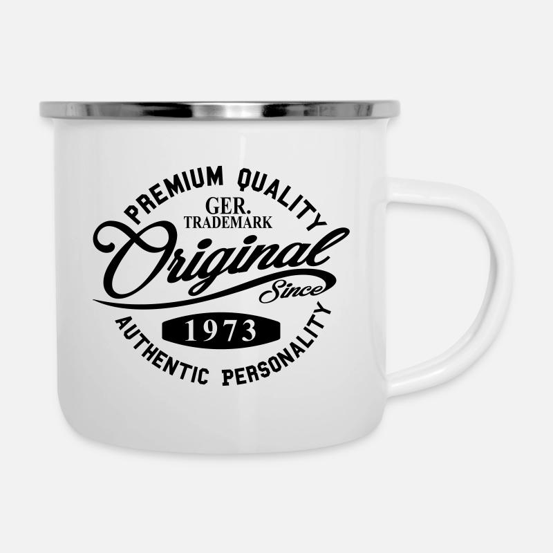 Original Since 1973 Handwriting Premium Quality - Camper Mug - white