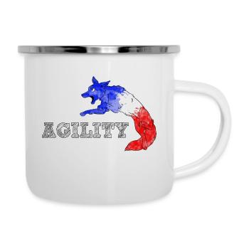 Beweglichkeit Grenze Frankreich - Emaille-Tasse - Weiß - Rechts