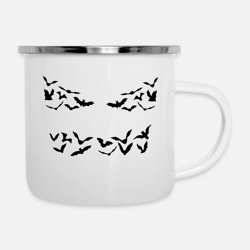Fledermaus, Fledermäuse, Vampir Monster - Emaille-Tasse - Weiß