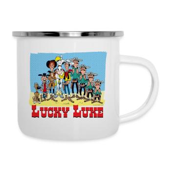 Lucky Luke Personnages - Tasse émaillée - blanc - Droite