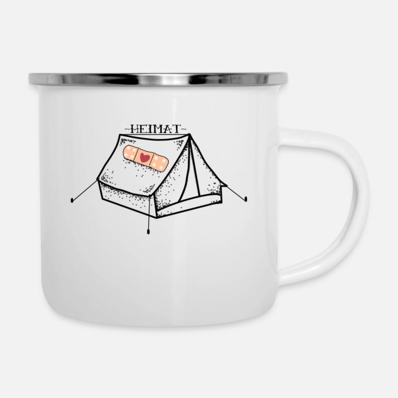 tente - Tasse émaillée - blanc