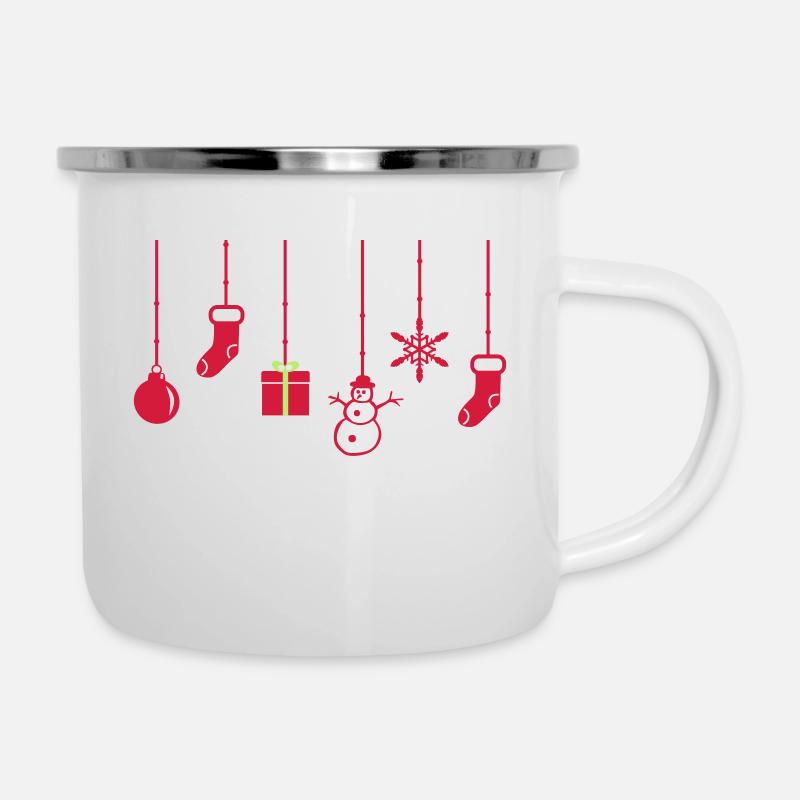 Christmas, Christmas decorations - Camper Mug - white