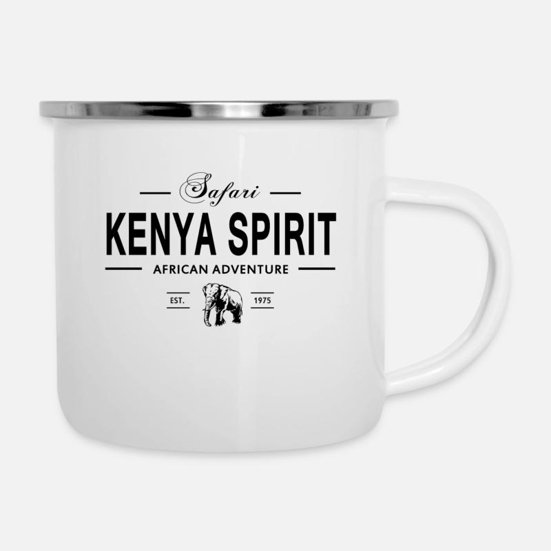 Kenya - Elephant Safari - Camper Mug - white