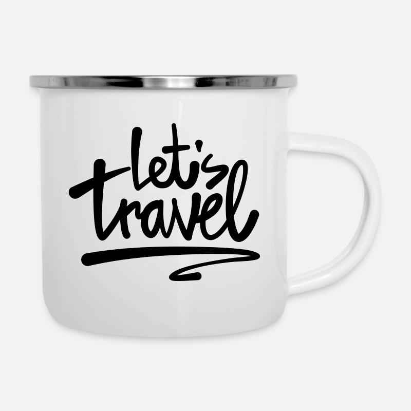 voyageons - Tasse émaillée - blanc