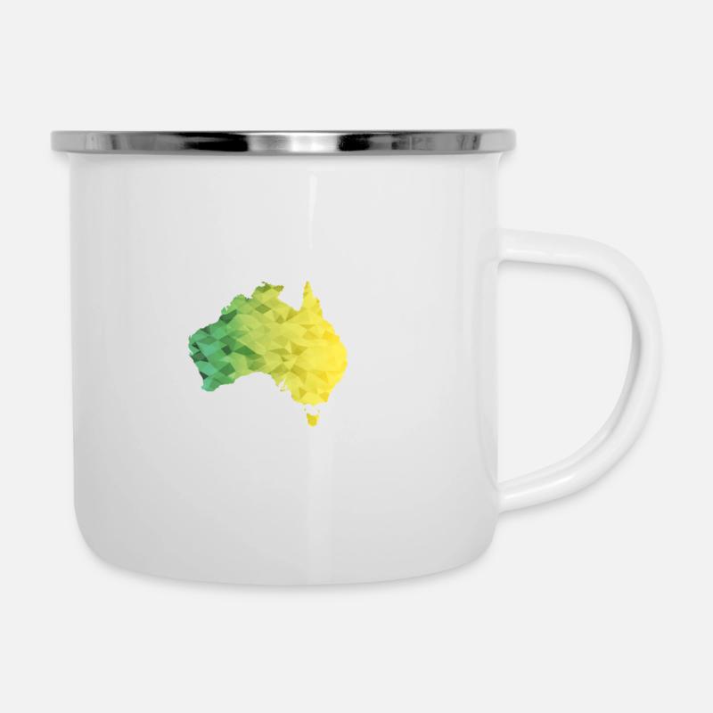 Australie Polygon - Tasse émaillée - blanc