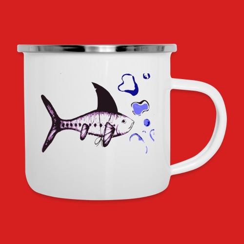 Hai-Fisch - Emaille-Tasse