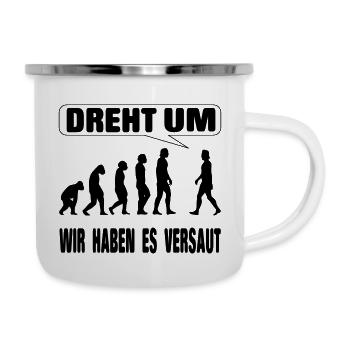 Evolution - Nous avons tout raté - Tasse émaillée - blanc - Droite
