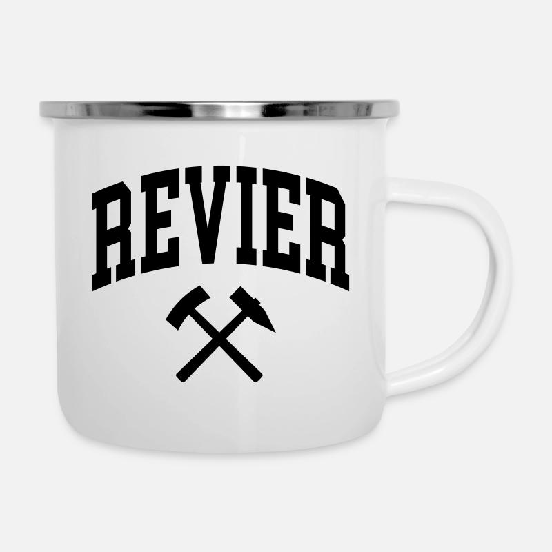 Revier - Emaille-Tasse - Weiß