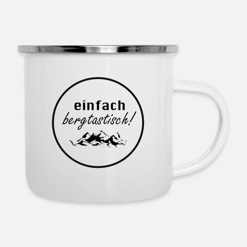 bergtastisch! - Emaille-Tasse - Weiß