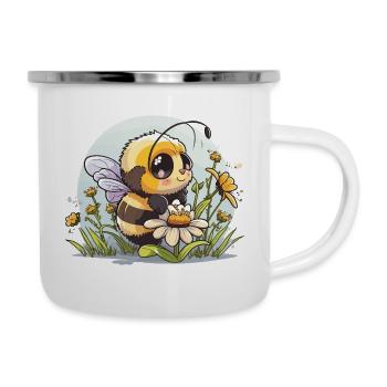 Délice des abeilles mellifères - Tasse émaillée - blanc - Droite