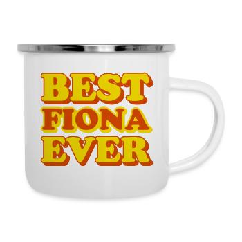Fiona Prénom Drôle de cadeau - Tasse émaillée - blanc - Droite