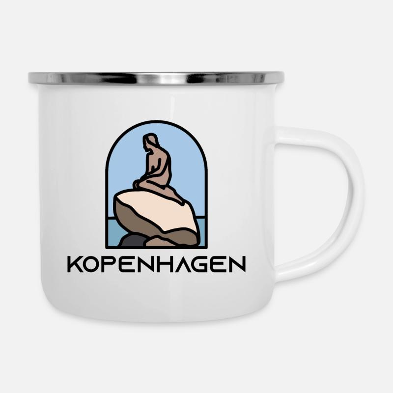 Copenhague - La Petite Sirène - Tasse émaillée - blanc