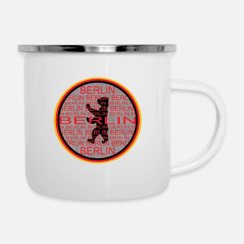 Ours de Berlin - Tasse émaillée - blanc