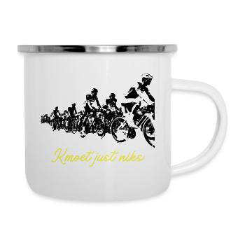 Kmoet just nothing, Dialecte anversois Chemises - Tasse émaillée - blanc - Droite
