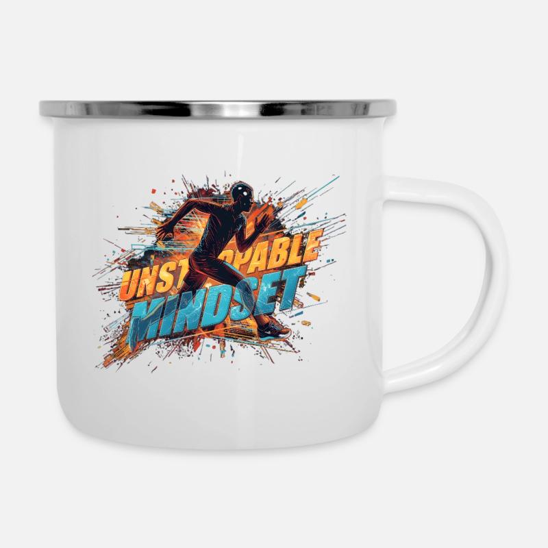 Unstoppable Mindset Runner - Camper Mug - white