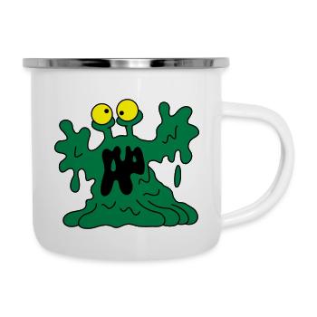 The Blob - Emaille-Tasse - Weiß - Rechts