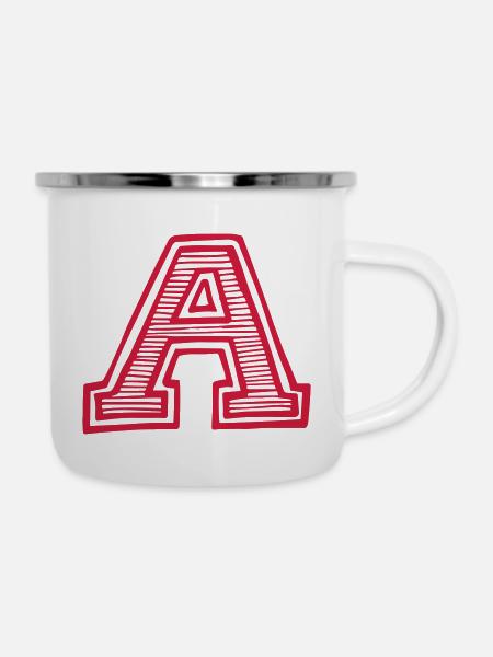 A - Emaille-Tasse - Weiß
