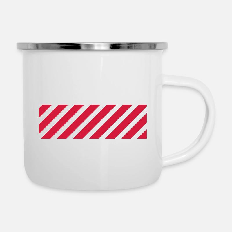 Drapeau rayé Pologne - Tasse émaillée - blanc