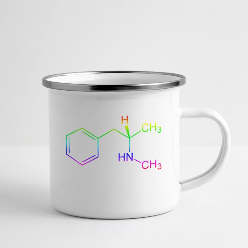 Methamphetamine Crystal Meth structural formula Camper Mug