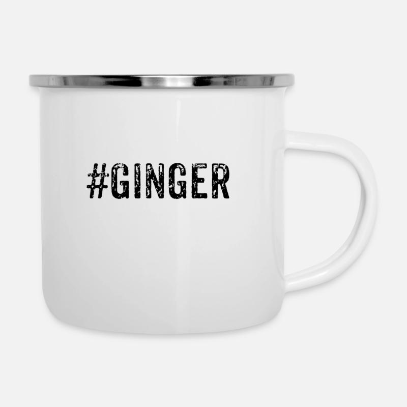 Ginger - Emaille-Tasse - Weiß