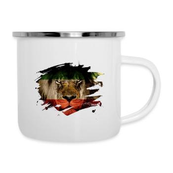 Persia Flag & African Lion Picture - Camper Mug - white - Right