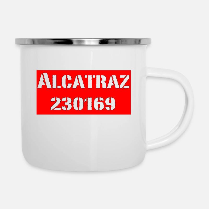 Alcatraz 1 2 3 prison Alcatraz Penitentiary - Jail - Emaille-Tasse - Weiß