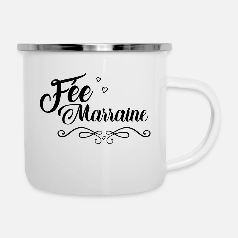 Gute Fee - Emaille-Tasse - Weiß