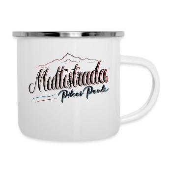 DUC Multistrada Pikes Peak - Tasse émaillée - blanc - Droite