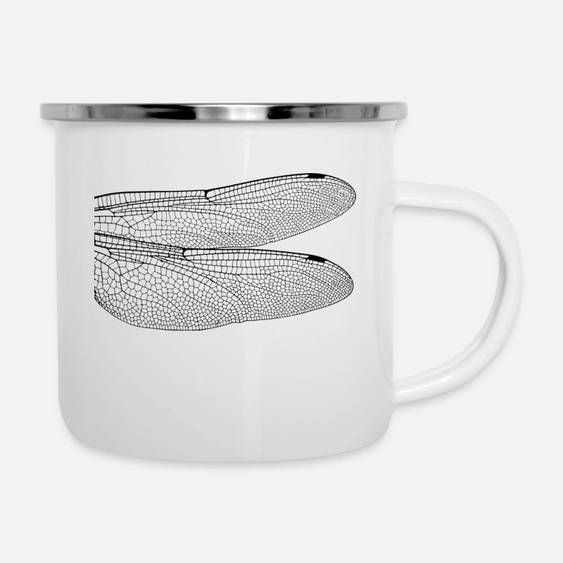 Libelle! - Emaille-Tasse - Weiß