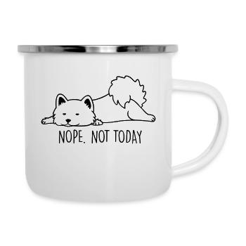 Dog life - Tasse émaillée - blanc - Droite