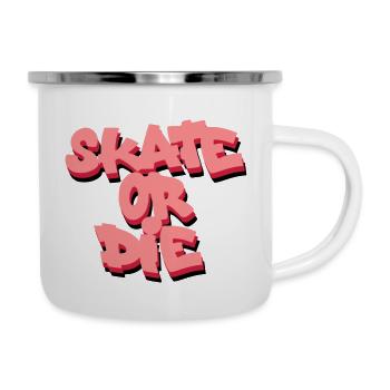 Patier ou mourir - Tasse émaillée - blanc - Droite