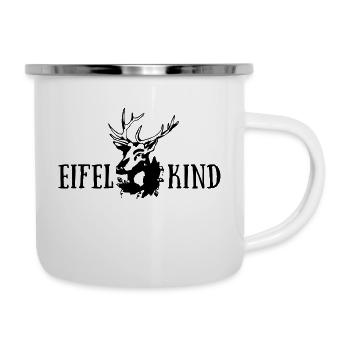 Eifelkind mit Hirsch - helle Shirts Edition - Emaille-Tasse - Weiß - Rechts