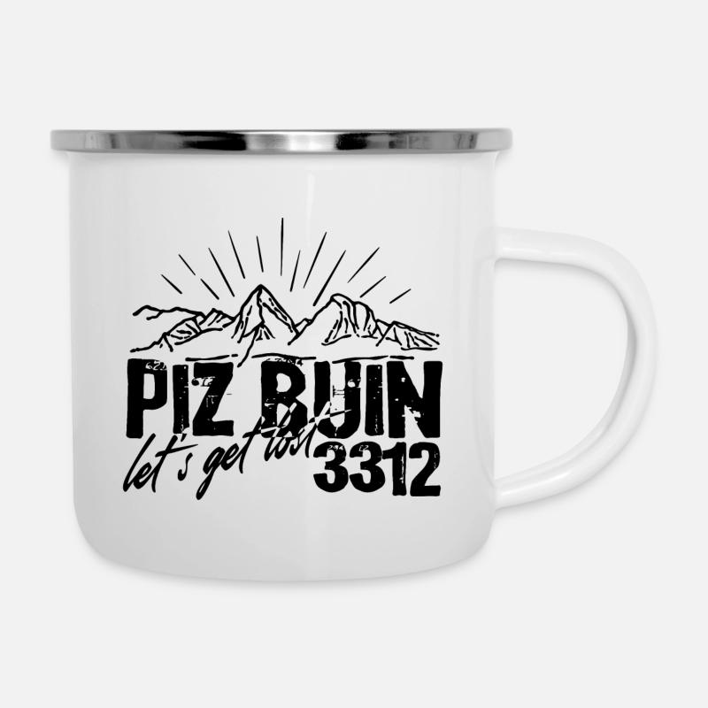 Piz Buin Silvretta Engadin Graubünden Vorarlberg - Emaille-Tasse - Weiß