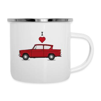 J'aime Anglia - Tasse émaillée - blanc - Droite