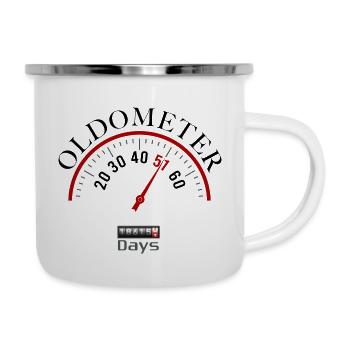 oldometer 51e anniversaire - Tasse émaillée - blanc - Droite