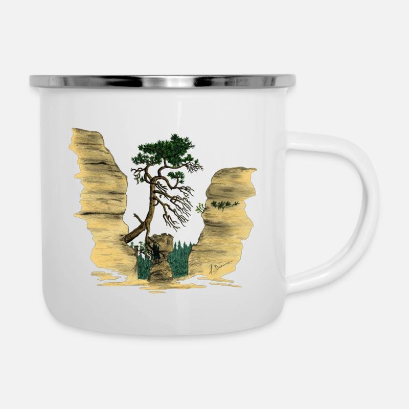 Elbe Sandstone Mountains - Camper Mug - white