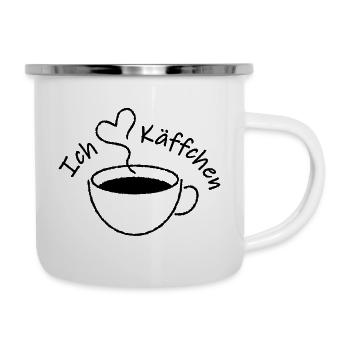 Ich liebe Käffchen - Emaille-Tasse - Weiß - Rechts