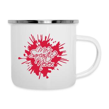 me sarcastic never quote - Camper Mug - white - Right