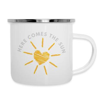 Voici le soleil - Tasse émaillée - blanc - Droite