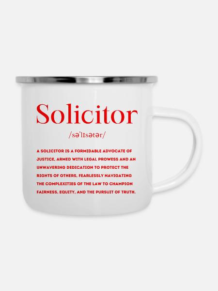 Rechtsanwalt Definition - Emaille-Tasse - Weiß