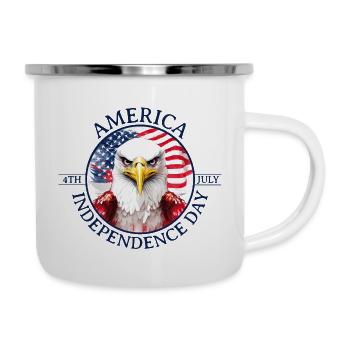A eagle - Americans Independence Day - Camper Mug - white - Right