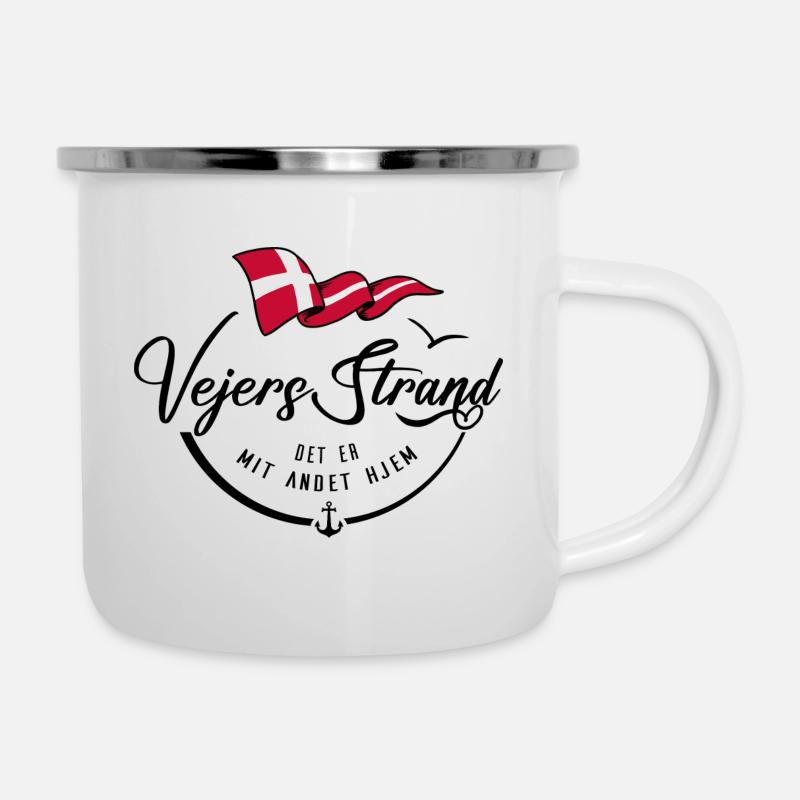 VEJERS STRAND - My second home - b - Camper Mug - white