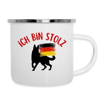 I am German  - Tasse émaillée - blanc - Droite
