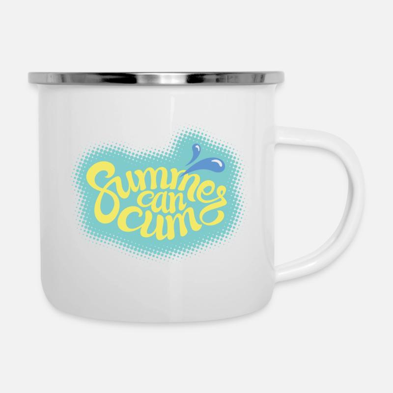 Hot Summer Vibe – Summers Can Statement - Camper Mug - white
